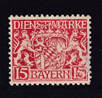 Altdeutschland Bayern Dienstmarken  Nr 19 Falz / Gummimängel / *