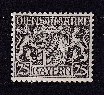 Altdeutschland Bayern Dienstmarken  Nr 21 Falz / Gummimängel / *