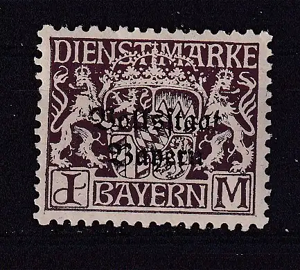 Altdeutschland Bayern Dienstmarken  Nr 42 Falz / Gummimängel / *