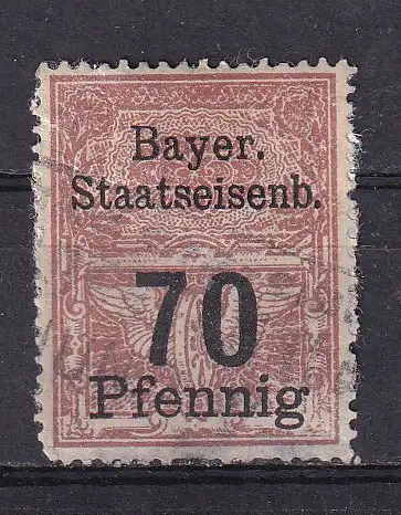 Altdeutschland Bayern  Nr Staatseisenbahn Pf 70 Gestempelt (Posten)