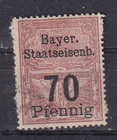 Altdeutschland Bayern  Nr Staatseisenbahn Pf 70 Gestempelt (Posten)