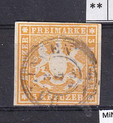 Altd. Württemberg  Nr 7 Gestempelt (Posten)