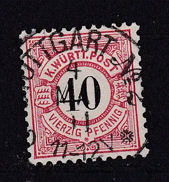 Altd. Württemberg  Nr 61 Gestempelt (Posten)