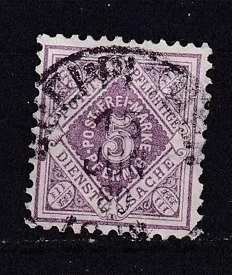 Altd. Württemberg Dienstmarken  Nr 101 Gestempelt (Posten)