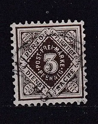 Altd. Württemberg Dienstmarken  Nr 113 Gestempelt (Posten)