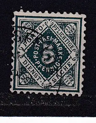 Altd. Württemberg Dienstmarken  Nr 114 Gestempelt (Posten)