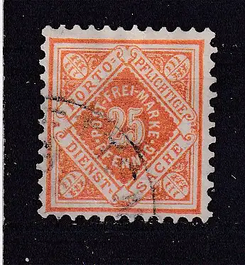 Altd. Württemberg Dienstmarken  Nr 117 Gestempelt (Posten)