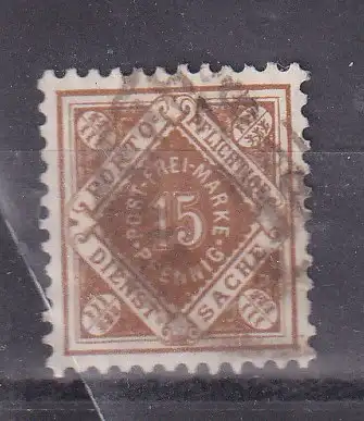 Altd. Württemberg Dienstmarken  Nr 121 Gestempelt (Posten)