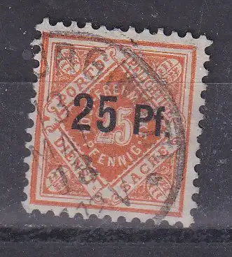 Altd. Württemberg Dienstmarken  Nr 122 Gestempelt (Posten)