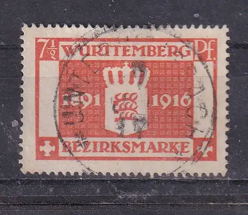 Altd. Württemberg Dienstmarken  Nr 124 Gestempelt (Posten)