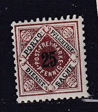 Altd. Württemberg Dienstmarken  Nr 130 Gestempelt (Posten)