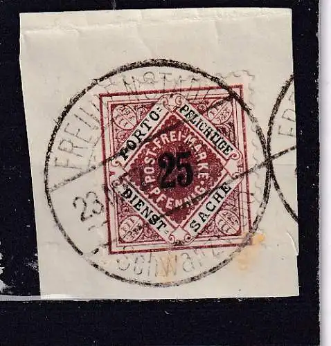 Altd. Württemberg Dienstmarken  Nr 130 Gestempelt (Posten)