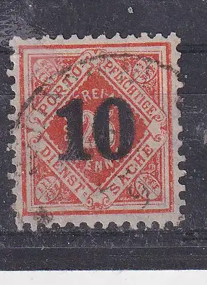 Altd. Württemberg Dienstmarken  Nr 186 Gestempelt (Posten)