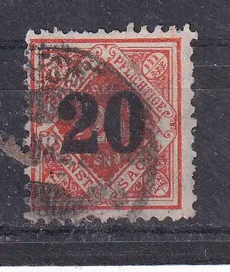 Altd. Württemberg Dienstmarken  Nr 187 Gestempelt (Posten)