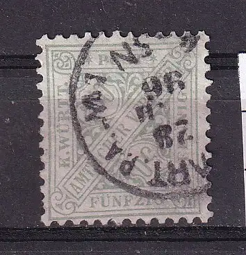 Altd. Württemberg Dienstmarken  Nr 205 Gestempelt (Posten)