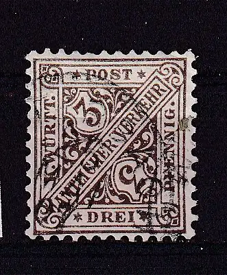 Altd. Württemberg Dienstmarken  Nr 208 Gestempelt (Posten)