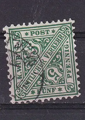 Altd. Württemberg Dienstmarken  Nr 209 Gestempelt (Posten)