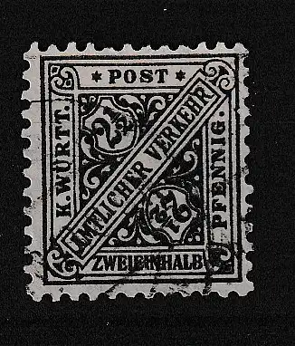 Altd. Württemberg Dienstmarken  Nr 134 Gestempelt (Posten)