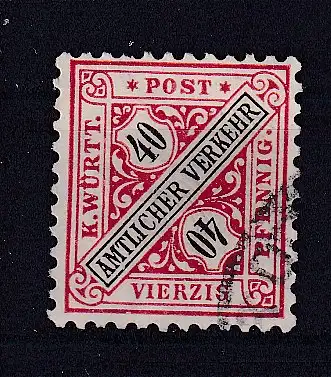 Altd. Württemberg Dienstmarken  Nr 216 Gestempelt (Posten)