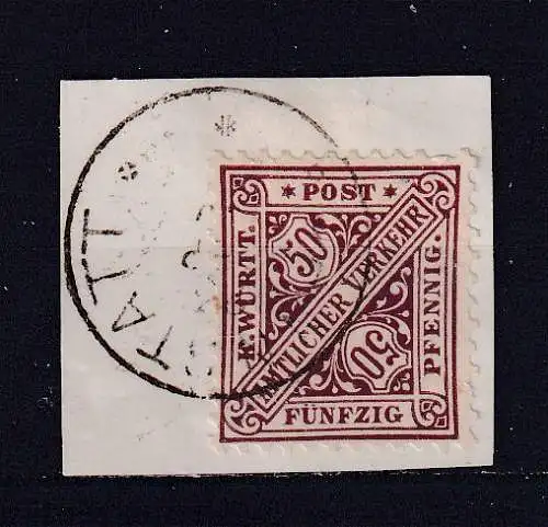 Altd. Württemberg Dienstmarken  Nr 235 Gestempelt (Posten)