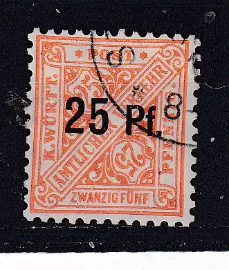Altd. Württemberg Dienstmarken  Nr 240 Gestempelt (Posten)