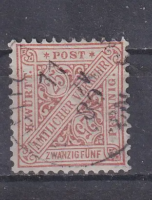 Altd. Württemberg Dienstmarken  Nr 232 Gestempelt (Posten)
