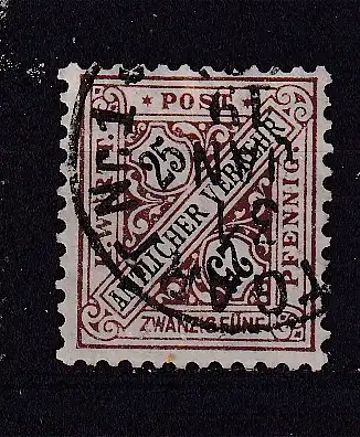 Altd. Württemberg Dienstmarken  Nr 251 Gestempelt (Posten)