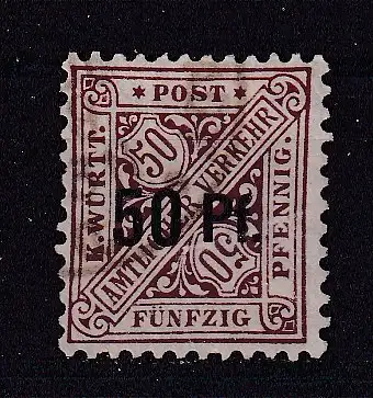 Altd. Württemberg Dienstmarken  Nr 255 Gestempelt (Posten)