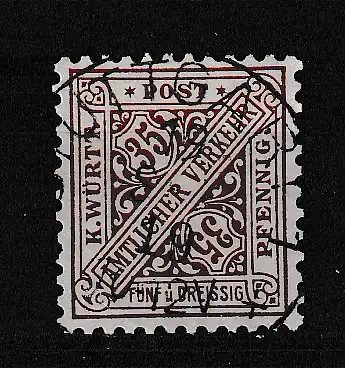 Altd. Württemberg Dienstmarken  Nr 251 Gestempelt (Posten)