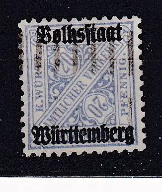 Altd. Württemberg Dienstmarken  Nr 264 Gestempelt (Posten)