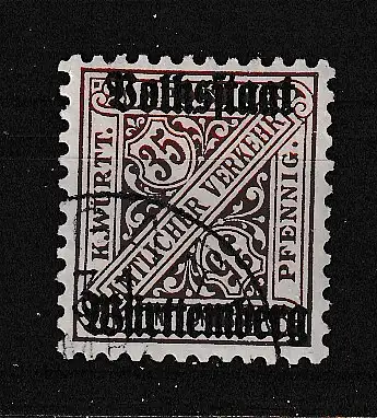Altd. Württemberg Dienstmarken  Nr 267 Gestempelt (Posten)