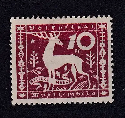 Altd. Württemberg Dienstmarken  Nr 144 Falz / Gummimängel / *