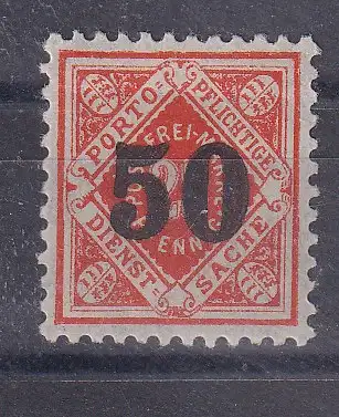 Altd. Württemberg Dienstmarken  Nr 188 Falz / Gummimängel / *