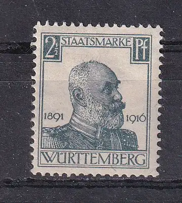 Altd. Württemberg Dienstmarken  Nr 241 Falz / Gummimängel / *