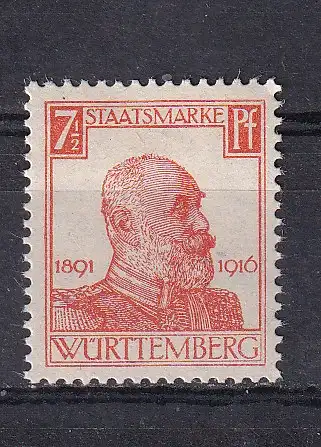 Altd. Württemberg Dienstmarken  Nr 242 Falz / Gummimängel / *