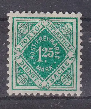 Altd. Württemberg Dienstmarken  Nr 156 Falz / Gummimängel / *