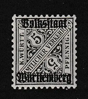 Altd. Württemberg Dienstmarken  Nr 260 Falz / Gummimängel / *