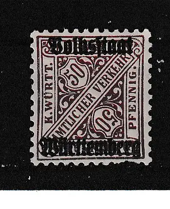 Altd. Württemberg Dienstmarken  Nr 269 Falz / Gummimängel / *