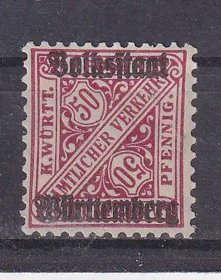 Altd. Württemberg Dienstmarken  Nr 269 Falz / Gummimängel / *