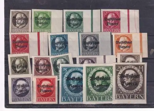 Altdeutschland Bayern  Nr 116/33 Falz / Gummimängel / *