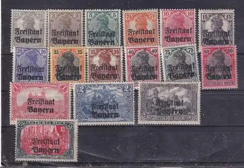 Altdeutschland Bayern  Nr 136/51 Falz / Gummimängel / *