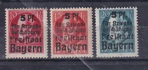 Altdeutschland Bayern  Nr 171/73 Falz / Gummimängel / *