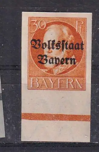 Altdeutschland Bayern  Nr B 123 Falz / Gummimängel / *