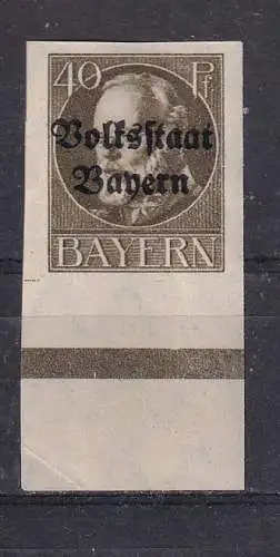 Altdeutschland Bayern  Nr B 124 Falz / Gummimängel / *