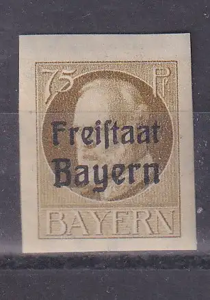 Altdeutschland Bayern  Nr B 163 Falz / Gummimängel / *