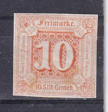 Altd. Thurn u. Taxis  Nr 19 Falz / Gummimängel / *