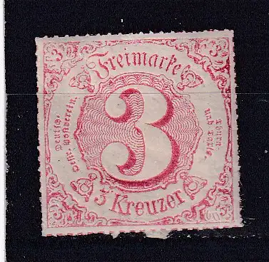 Altd. Thurn u. Taxis  Nr 52 Falz / Gummimängel / *