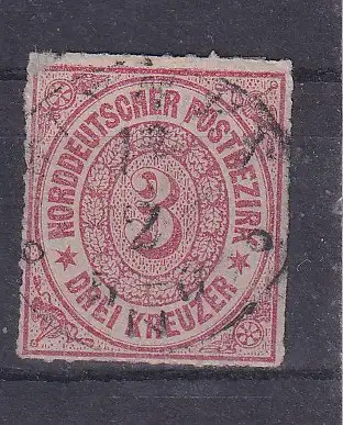 Norddeutscher Bund  Nr 21 Nachgummiert / (*)