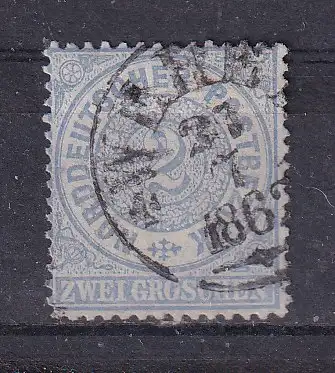 Norddeutscher Bund  Nr 17 Nachgummiert / (*)