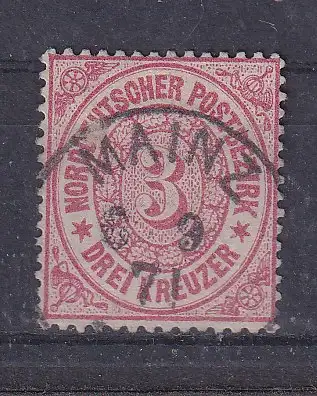 Norddeutscher Bund  Nr 21 Nachgummiert / (*)